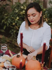 Person at a table